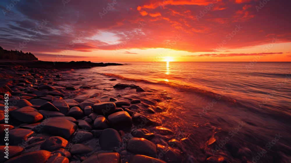 stone beach on the sunset summer season stone beach on the sunset summer season