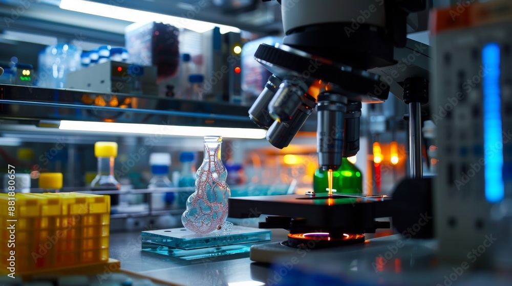 Microscope in a Laboratory Setting Microscope in a Laboratory Setting