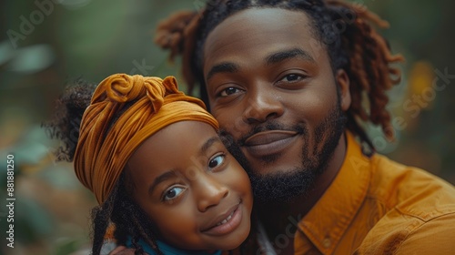 A loving father and his daughter, faces filled with joy, spend quality time together