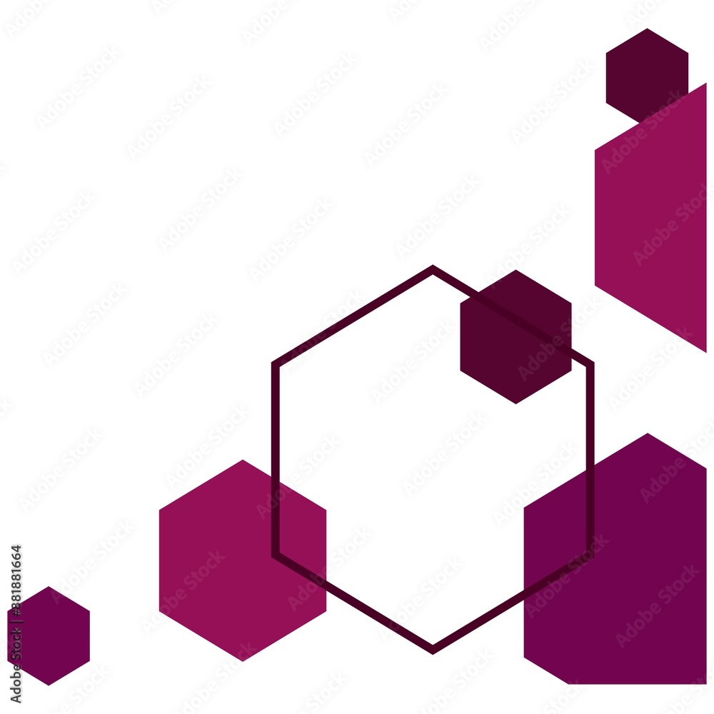 Obraz premium Hexagon Corner. Hexagonal Corner Shape For Background Presentation. Geometric Shape. Isolated Vector.Geometric abstract background with hexagon molecule, technology background, science style, Medical 