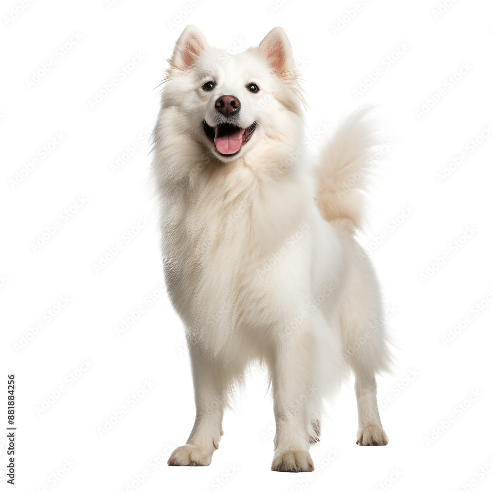 Obraz premium white dog looking isolated on white.