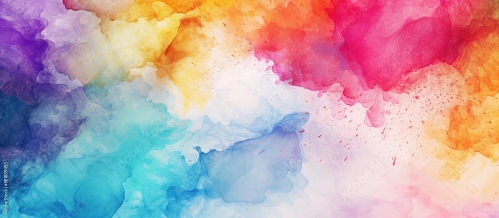 Fototapeta premium Abstract Watercolor Painting with Vibrant Colors