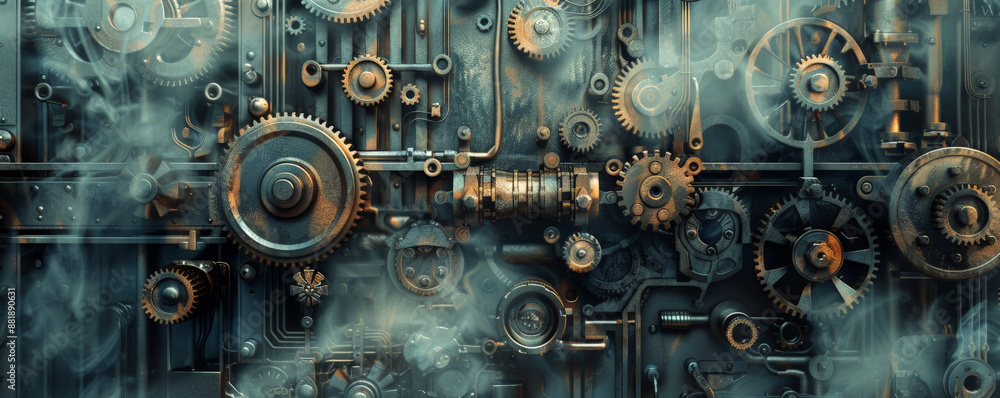 A dynamic mechanical background with moving parts, including rotating gears, shifting levers, and sliding pistons, creating a sense of mechanical motion. A dynamic mechanical background with moving parts, including rotating gears, shifting levers, and sliding pistons, creating a sense of mechanical motion.