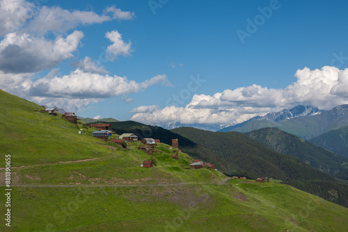 hiking in the mountains