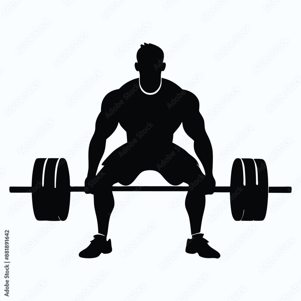 vector design of deadlifts silhouette vector design of deadlifts silhouette