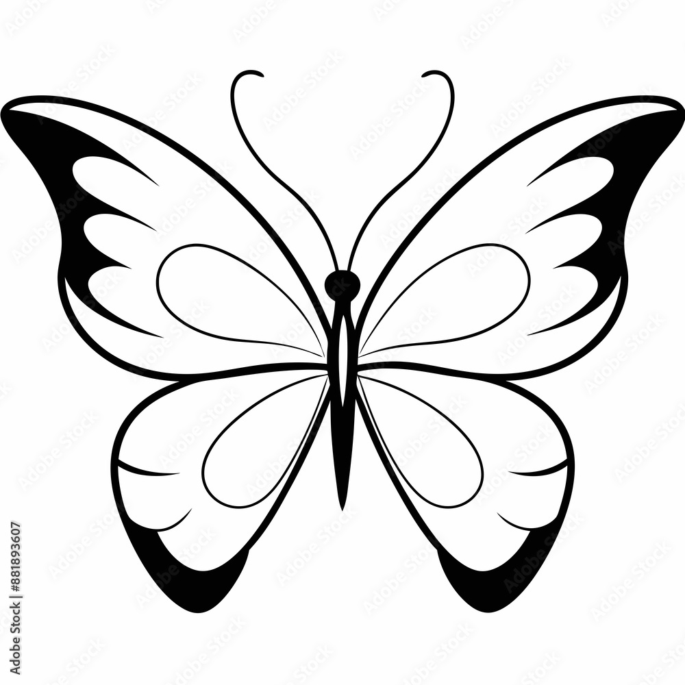 Butterfly Icon Vector Illustration - Exquisite Butterfly Art Design Butterfly Icon Vector Illustration - Exquisite Butterfly Art Design