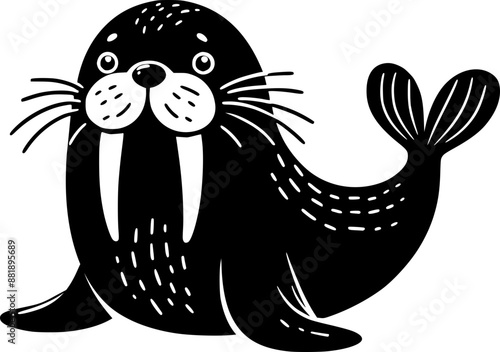 Cute Walrus vector illustration