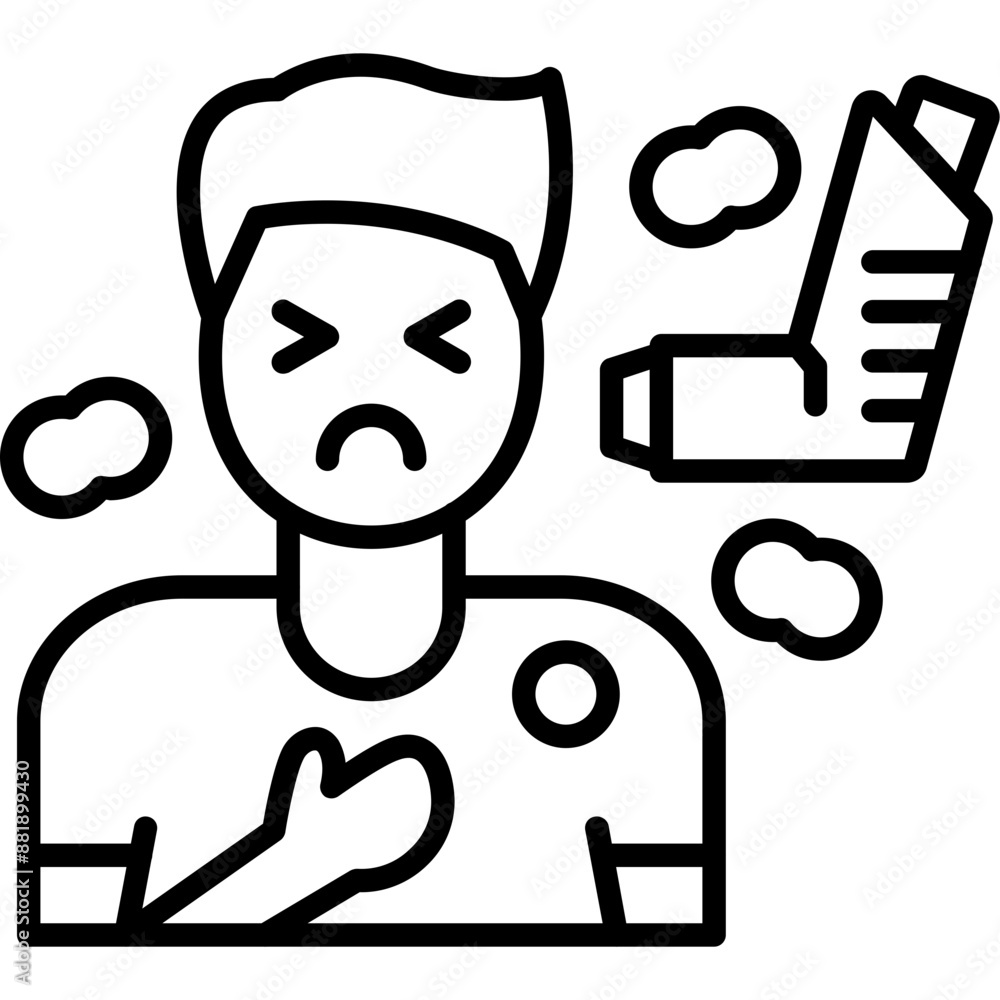 Fototapeta premium Asthma Management Icon