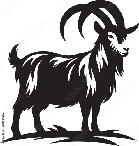 Goat vector style art illustration design