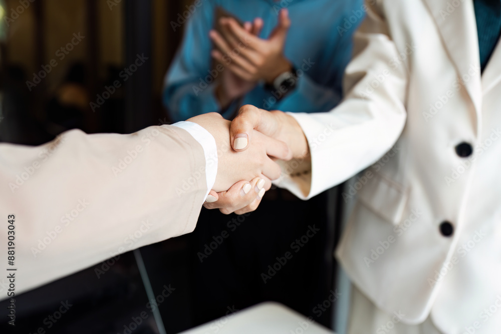 Professional Business Handshake Signifying Partnership and Collaboration in a Corporate Environment Professional Business Handshake Signifying Partnership and Collaboration in a Corporate Environment