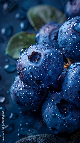 Close up of fresh blueberries