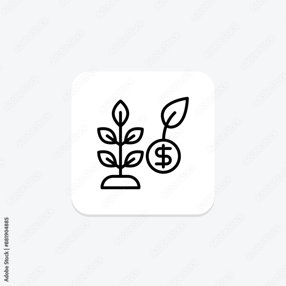 Green Economy line icon , vector, pixel perfect, illustrator file