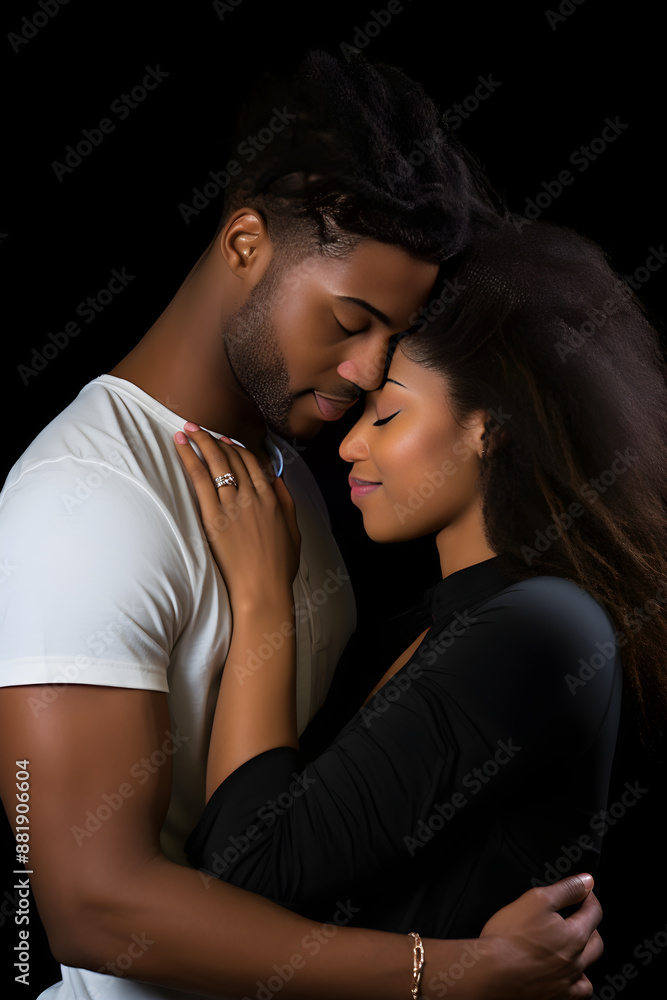 Captivating Image of a Young Couple's Intimate Embrace Symbolizing Love and Unity Captivating Image of a Young Couple's Intimate Embrace Symbolizing Love and Unity