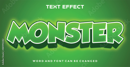Monster editable text effect