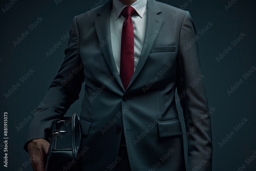 A professional individual dressed in a suit and tie, holding a briefcase, exuding confidence and authority. The epitome of a successful businessperson. A professional individual dressed in a suit and tie, holding a briefcase, exuding confidence and authority. The epitome of a successful businessperson.