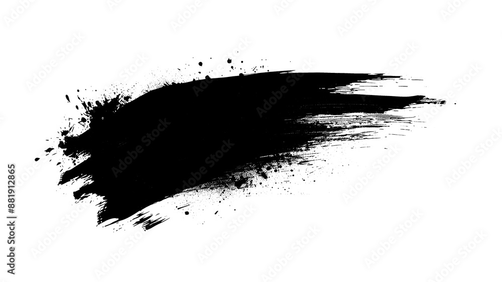Black brush stroke grunge splash texture, abstract png file cut out and isolated on a transparent background, stock illustration image Black brush stroke grunge splash texture, abstract png file cut out and isolated on a transparent background, stock illustration image