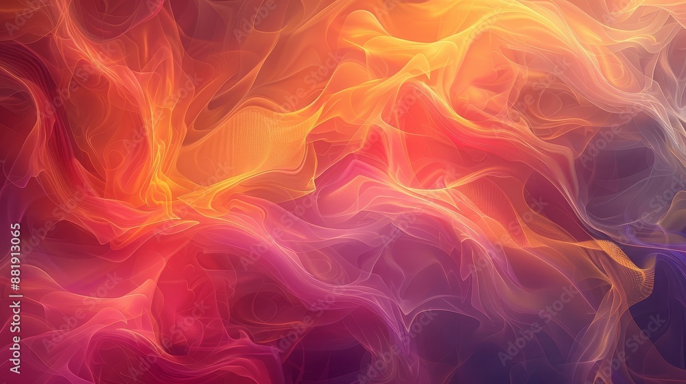 Obraz premium Swirling fog patterns in warm colors blending into a soft gradient background