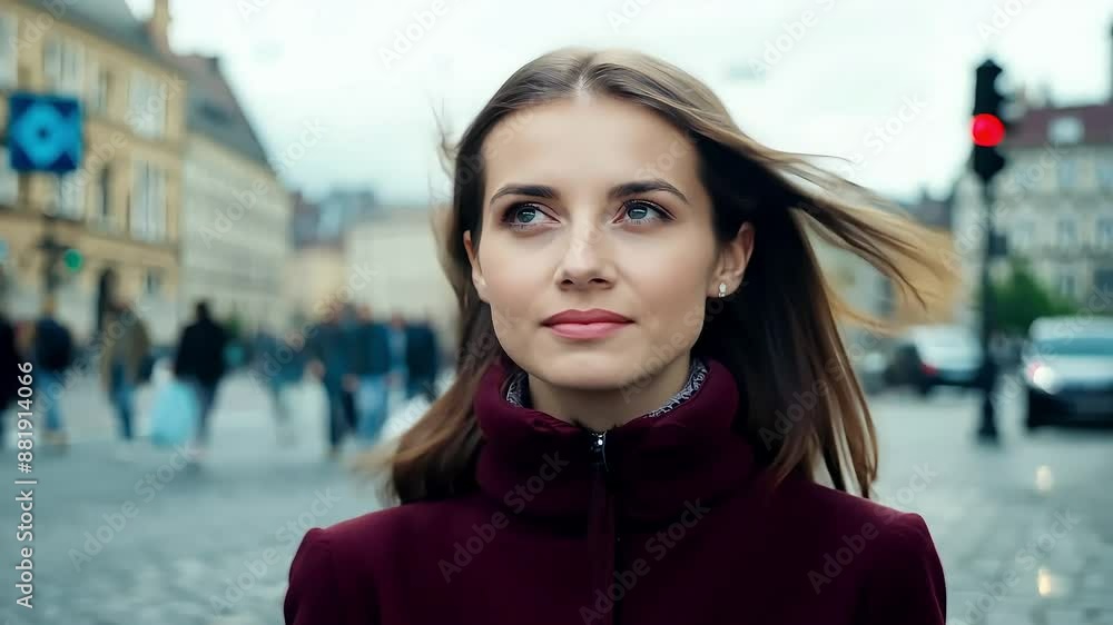 Young Woman Walking in City Street with Ai generated.
Young Woman Walking in City Street with Ai generated.
