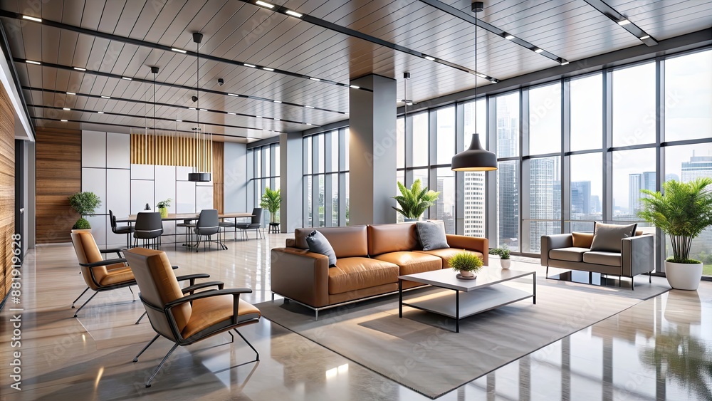 custom made wallpaper toronto digitalModern building interior with sleek design and minimalist furniture, modern, building, interior, sleek, design