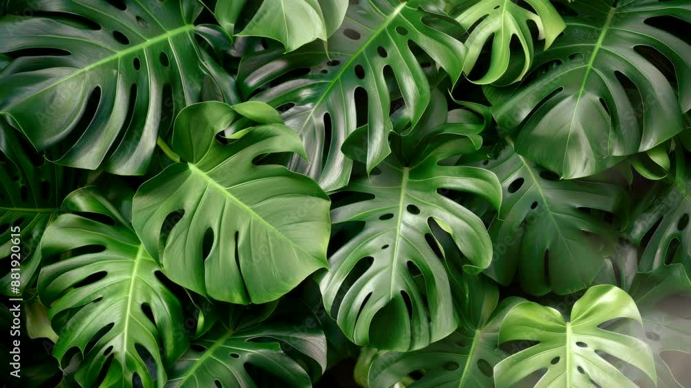 monstera leaves plant background video animation background Seamless looping time-lapse 4k quality monstera leaves plant background video animation background Seamless looping time-lapse 4k quality