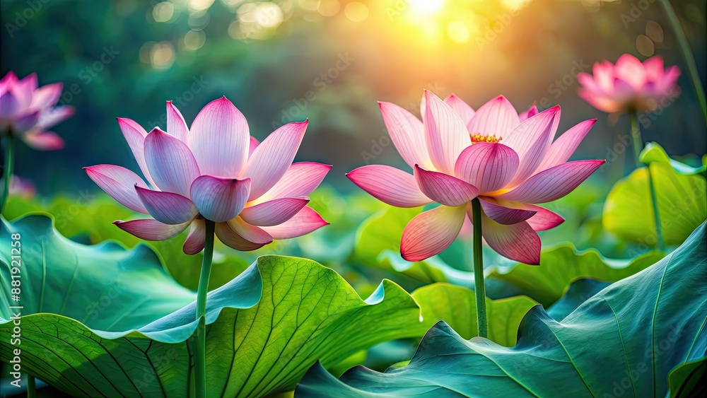 Vibrant lotus flowers swaying gently in the breeze, creating a mesmerizing dance of colors , lotus, flowers, vibrant, swaying Vibrant lotus flowers swaying gently in the breeze, creating a mesmerizing dance of colors , lotus, flowers, vibrant, swaying