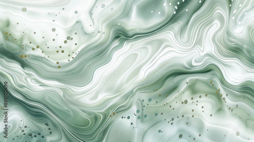 Liquid-like patterns in silver and green shimmering dots. Soothing wallpaper backdrop Liquid-like patterns in silver and green shimmering dots. Soothing wallpaper backdrop