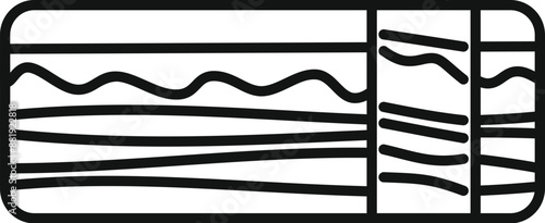 Seismograph recording earthquake wave with seismic activity for science and geology concepts
