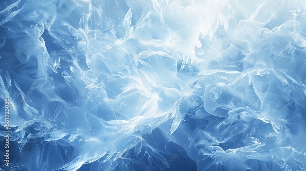 Obraz premium Striking design with lightning-like patterns in blue and white soft gradients
