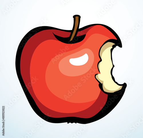 Stub from Apple. Vector drawing