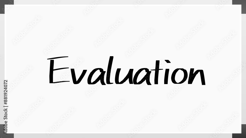 Evaluation のホワイトボード風イラスト Evaluation のホワイトボード風イラスト
