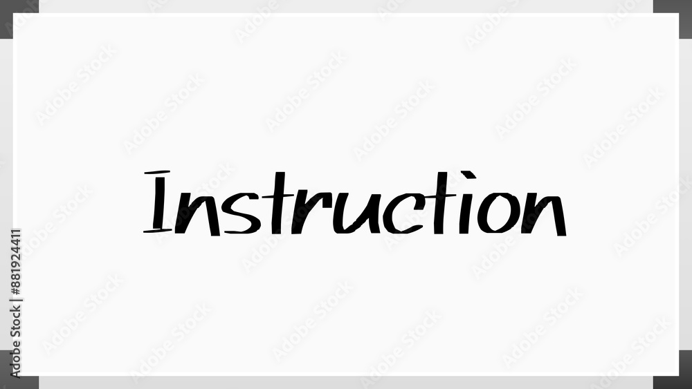 Instruction のホワイトボード風イラスト Instruction のホワイトボード風イラスト
