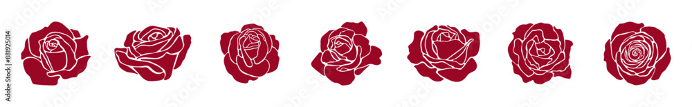 rose silhouette vector illustration art set bloom Flower petal outline romantic valentine's day love bouquet decorative graphic design beauty vintage roses decoration red pink beautiful wedding card rose silhouette vector illustration art set bloom Flower petal outline romantic valentine's day love bouquet decorative graphic design beauty vintage roses decoration red pink beautiful wedding card