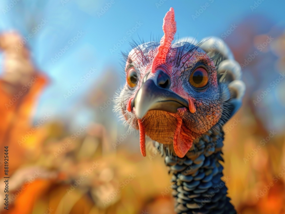 Turkey in a field Turkey in a field