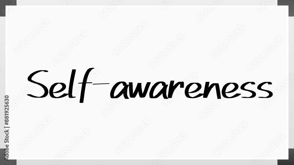 Self-awareness のホワイトボード風イラスト Self-awareness のホワイトボード風イラスト