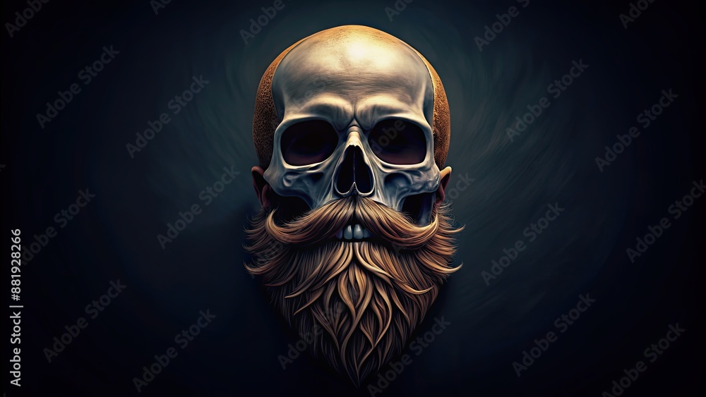Skull with stylish moustache and beard , Skull, mustache, beard, hipster, fashion, facial hair, trendy, cool Skull with stylish moustache and beard , Skull, mustache, beard, hipster, fashion, facial hair, trendy, cool
