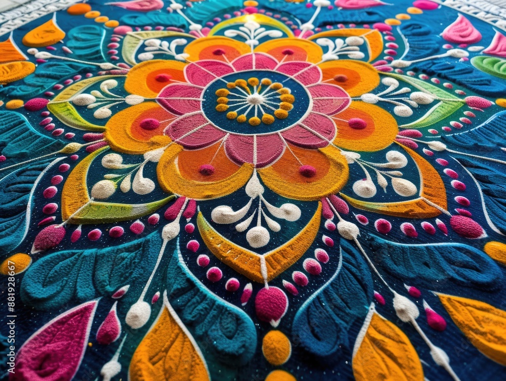 Colorful design on a table Colorful design on a table