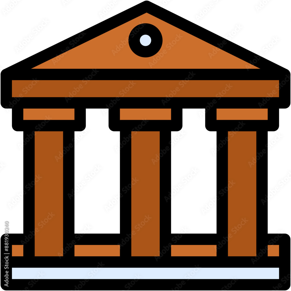 Vector Icon Museum, Landmark, Pantheon, Monuments, Cultures Vector Icon Museum, Landmark, Pantheon, Monuments, Cultures