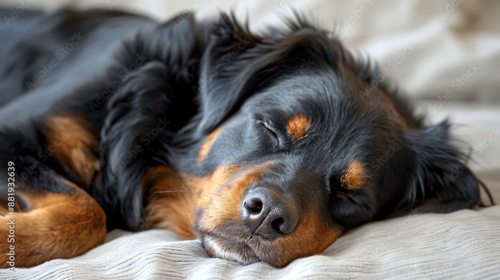 Serenity in Slumber: A Peaceful Moment of a Sleeping Dog Serenity in Slumber: A Peaceful Moment of a Sleeping Dog