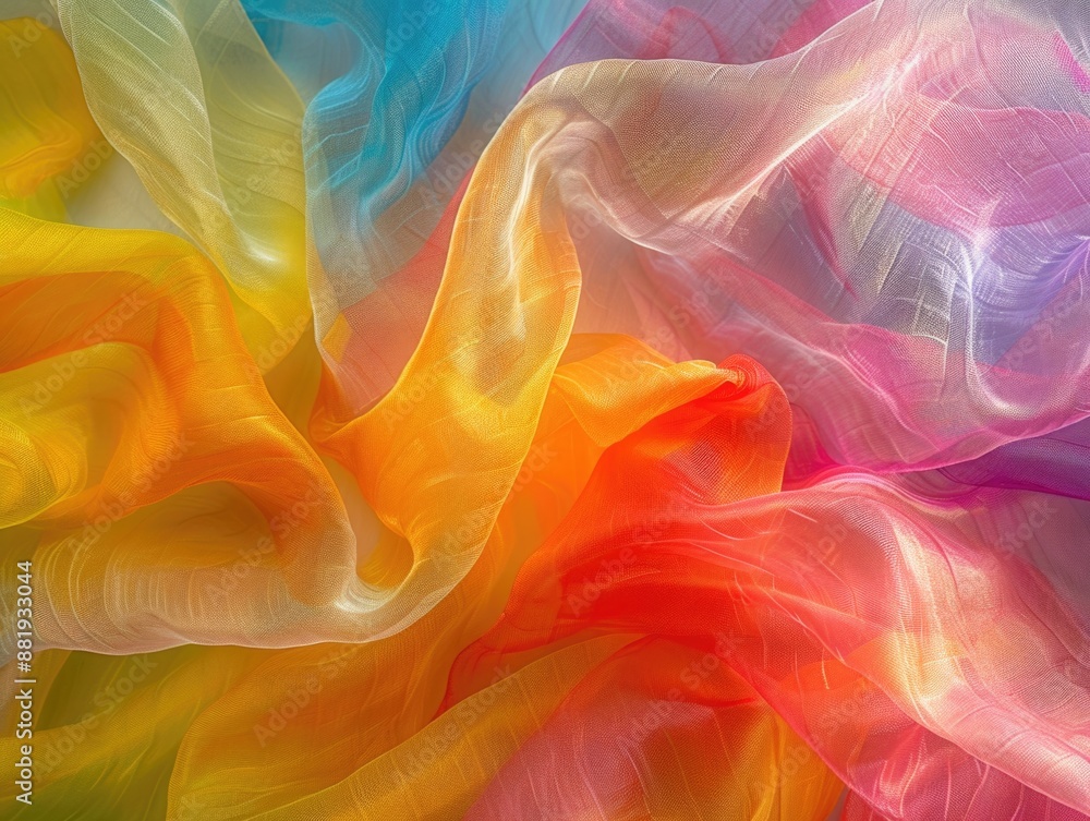 Obraz premium Multicolored Fabric Close-Up