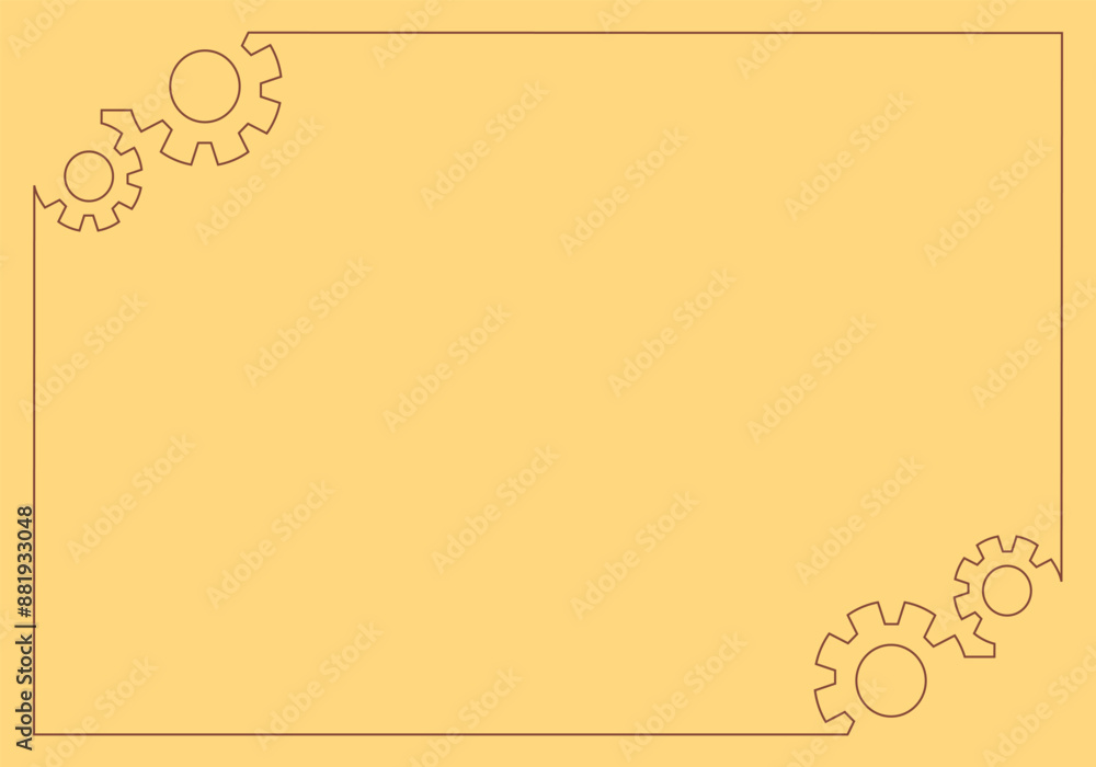 A minimalist brown background with gear icons on both corners, used for presentations, education stuff, custom text template. Ideal for digital creators needing a clean, professional backdrop. EPS 10 A minimalist brown background with gear icons on both corners, used for presentations, education stuff, custom text template. Ideal for digital creators needing a clean, professional backdrop. EPS 10