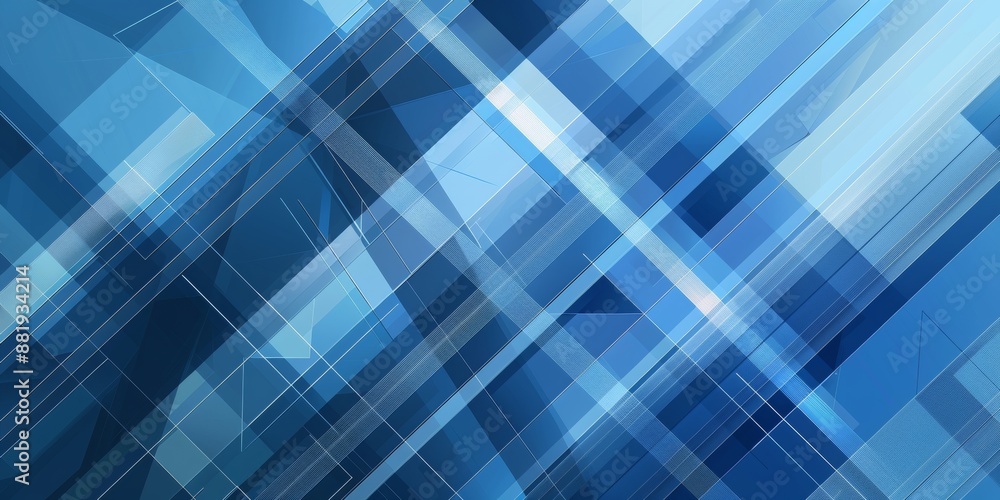 The image is a graphic with a modern, abstract design composed of geometric shapes and lines in varying shades of blue, ranging from pale to deep navy The image is a graphic with a modern, abstract design composed of geometric shapes and lines in varying shades of blue, ranging from pale to deep navy