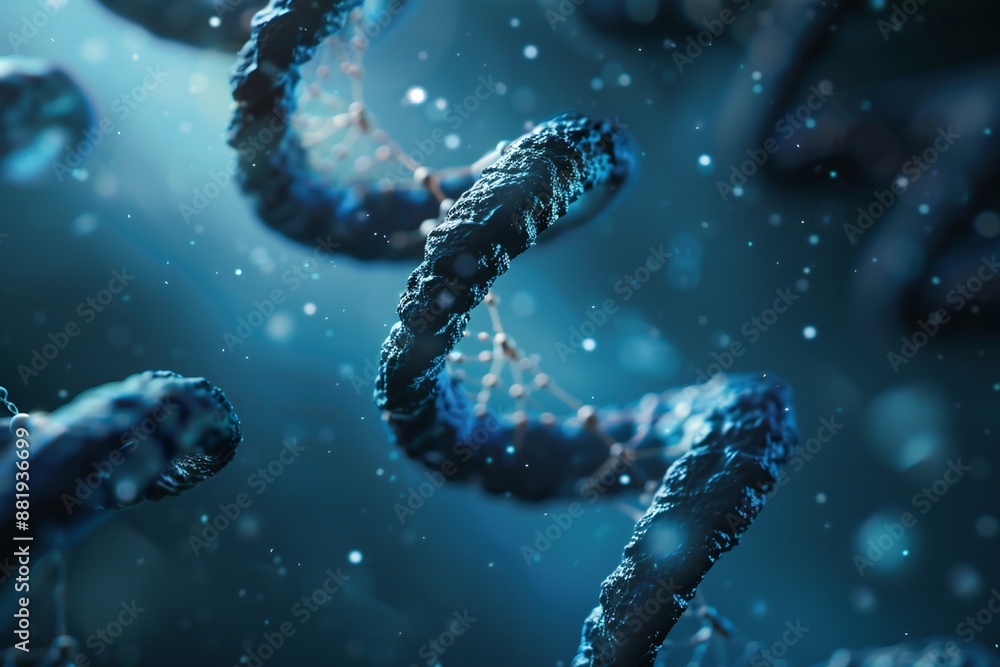 Abstract genes illustration, genetics science background Generative Ai Abstract genes illustration, genetics science background Generative Ai