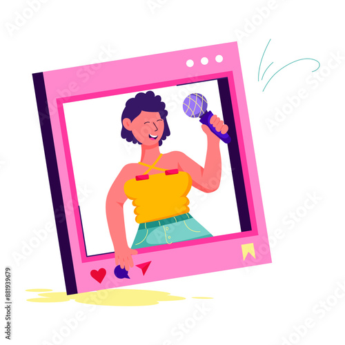 Character based flat illustration of social post 