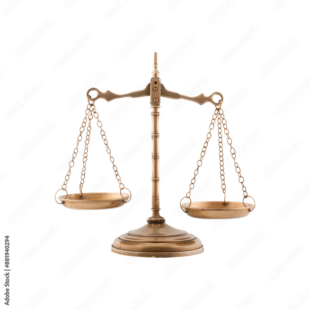 Metal Scales of Justice. Isolated on transparent background. Metal Scales of Justice. Isolated on transparent background.