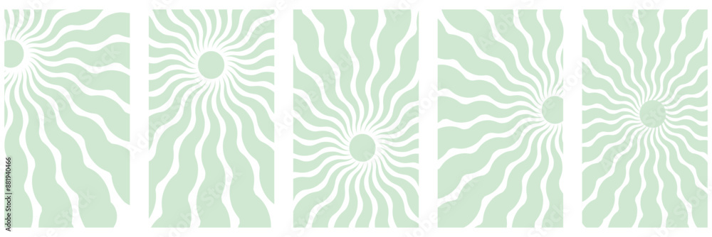Sun groovy vertical prints set isolated on transparent background. Hand drawn abstract floral patterns with vintage grainy stippling texture . Modern retro Matisse style vector illustration Sun groovy vertical prints set isolated on transparent background. Hand drawn abstract floral patterns with vintage grainy stippling texture . Modern retro Matisse style vector illustration