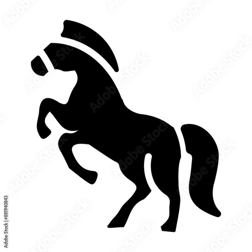 A glyph icon of domestic animal 