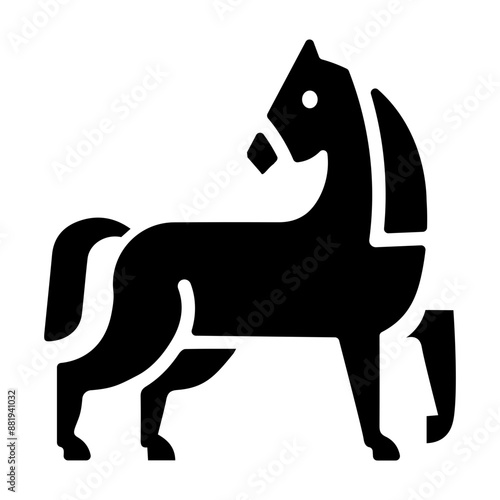 A slid style icon of steed 