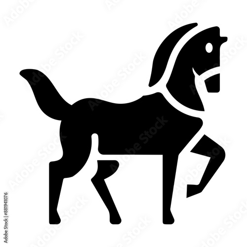 A filled style icon showing equidae