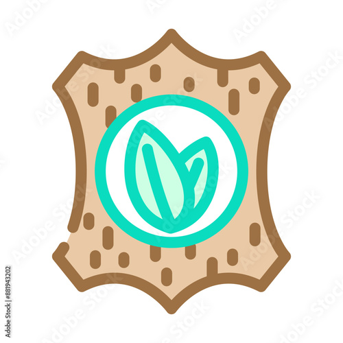 vegan leather sustainable fashion color icon vector. vegan leather sustainable fashion sign. isolated symbol illustration