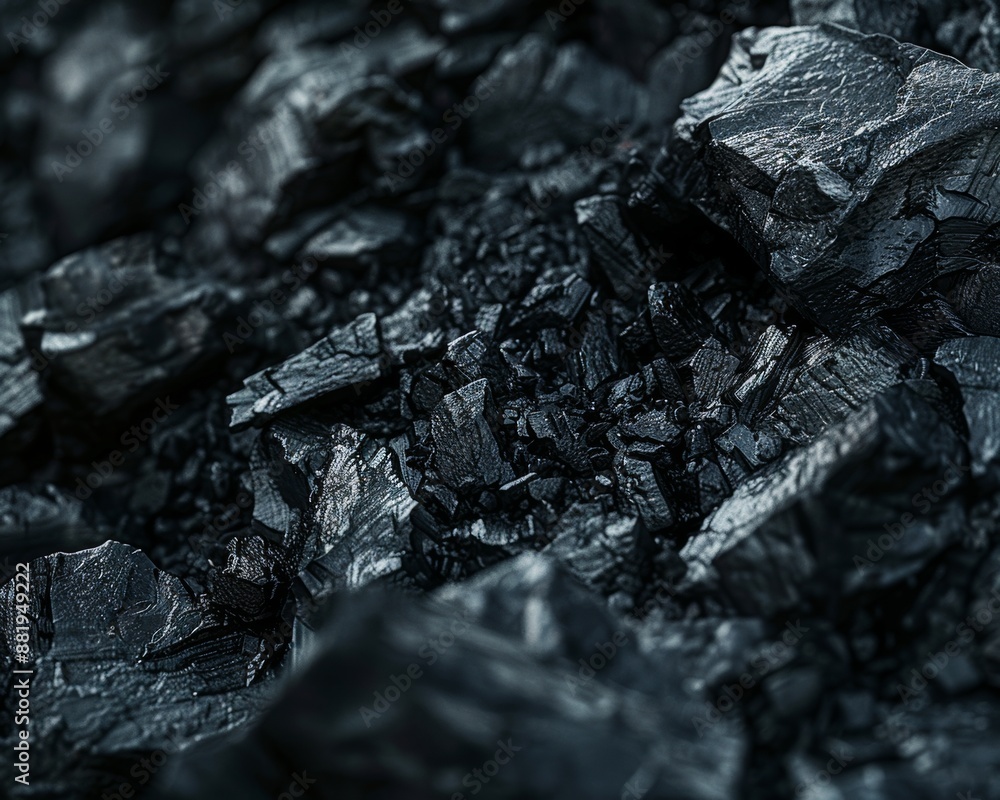 Photo of coal background. A heap of black natural coal Photo of coal background. A heap of black natural coal